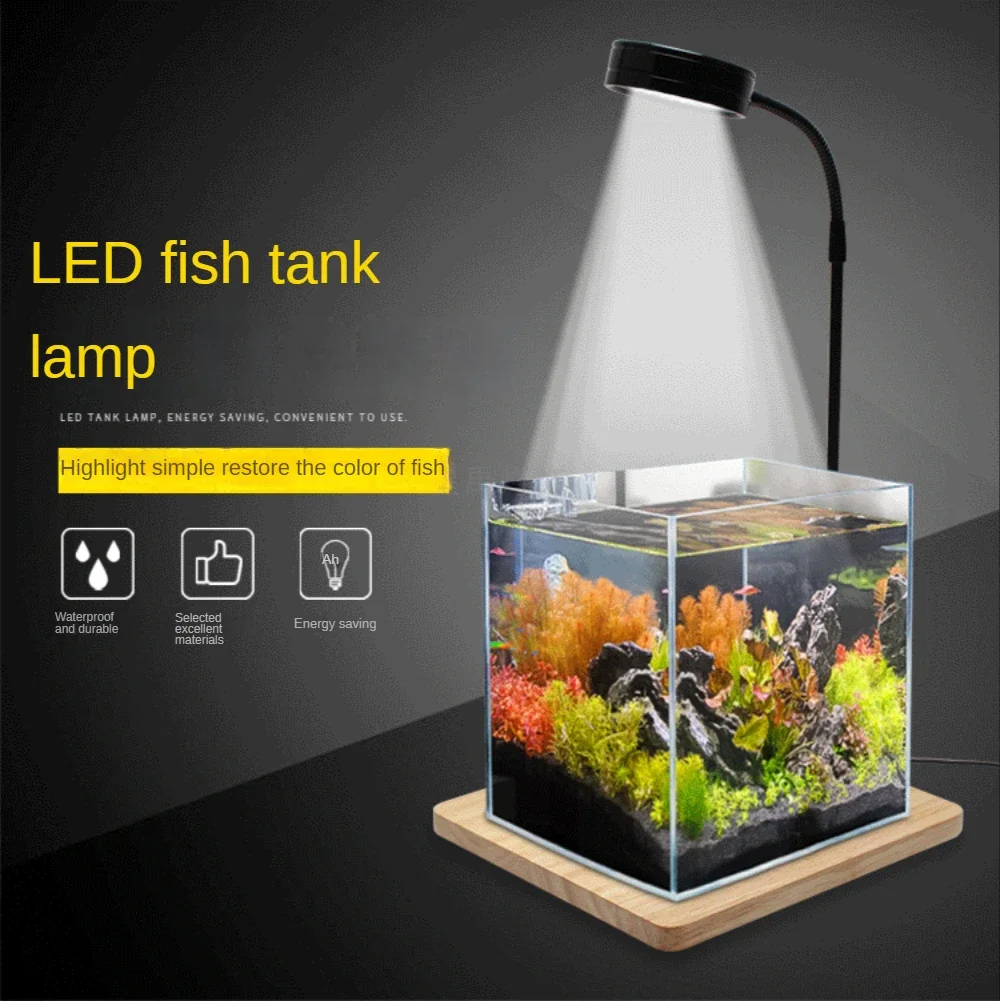 Planted Aquarium Betta - LED-Aquarium-Wachstumslicht mit Bambusbrett, passend für Aquarium-Nano-Panzer,