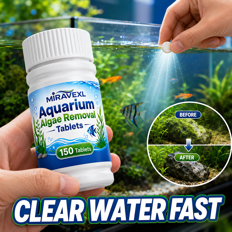 Planted Aquarium Freshwater - MIRAVEXL 150 Aquarium-Algenentfernungstabletten, Sicherer Algenkiller-Reiniger, Schnelle