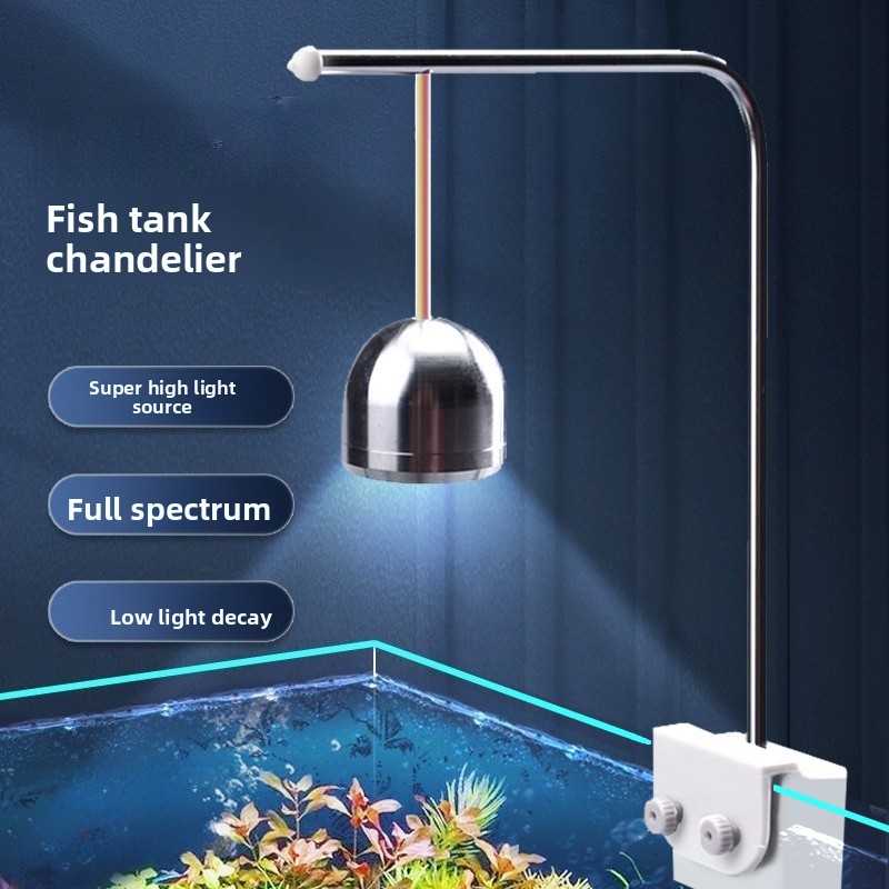Planted Aquarium Hanging Light - 2026 Aluminium-Klemm-LED-Aquarium-Pendelleuchte, wasserdicht, 3 Farben dimmbar,