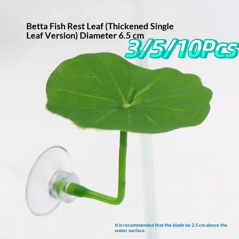 Planted Aquarium Betta - 3/5/10 Stück Kunststoff-Betta-Ruheblätter, simuliertes Lotusblatt zum