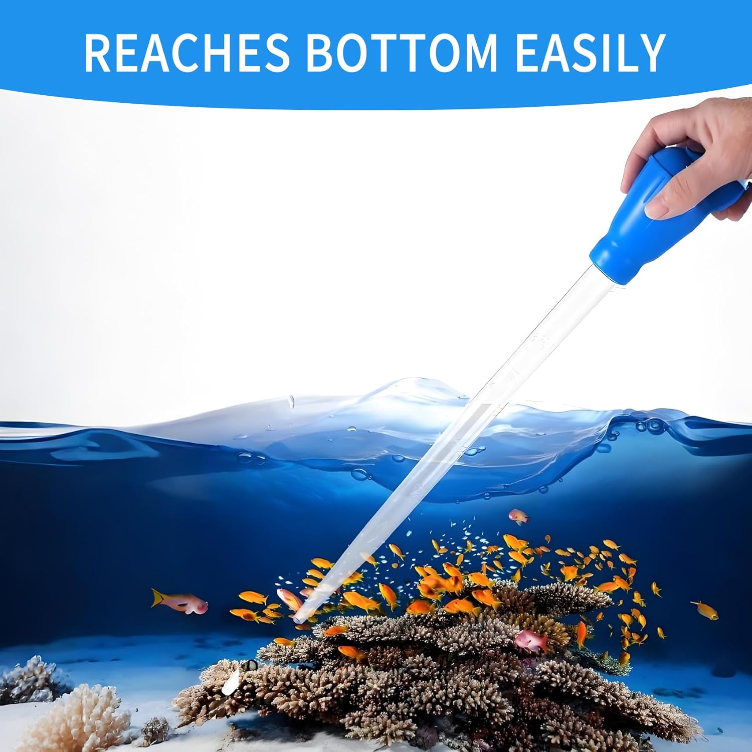Aquarium Plant Nutrients - Lange Pipette für Aquarien-Korallenfutter, lange Spritze,