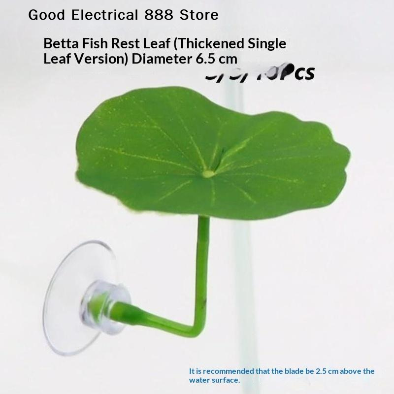 Planted Aquarium Betta - 【G】3/5/10 Stück Kunststoff-Betta-Ruhigblätter, simulierte Lotusblätter zum