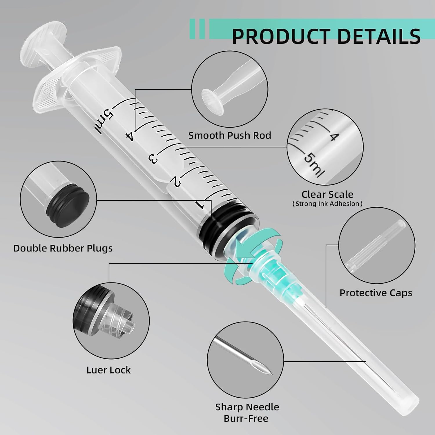 5ml Luer-Lock-Spritze, geeigne – Aquarium Plants Bewertung und Preis